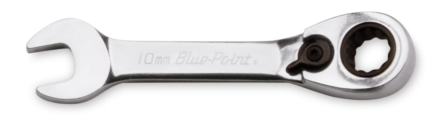 Point Bleu 10 mm 15 ° Offset Standard Metric Ratcheting Spanner